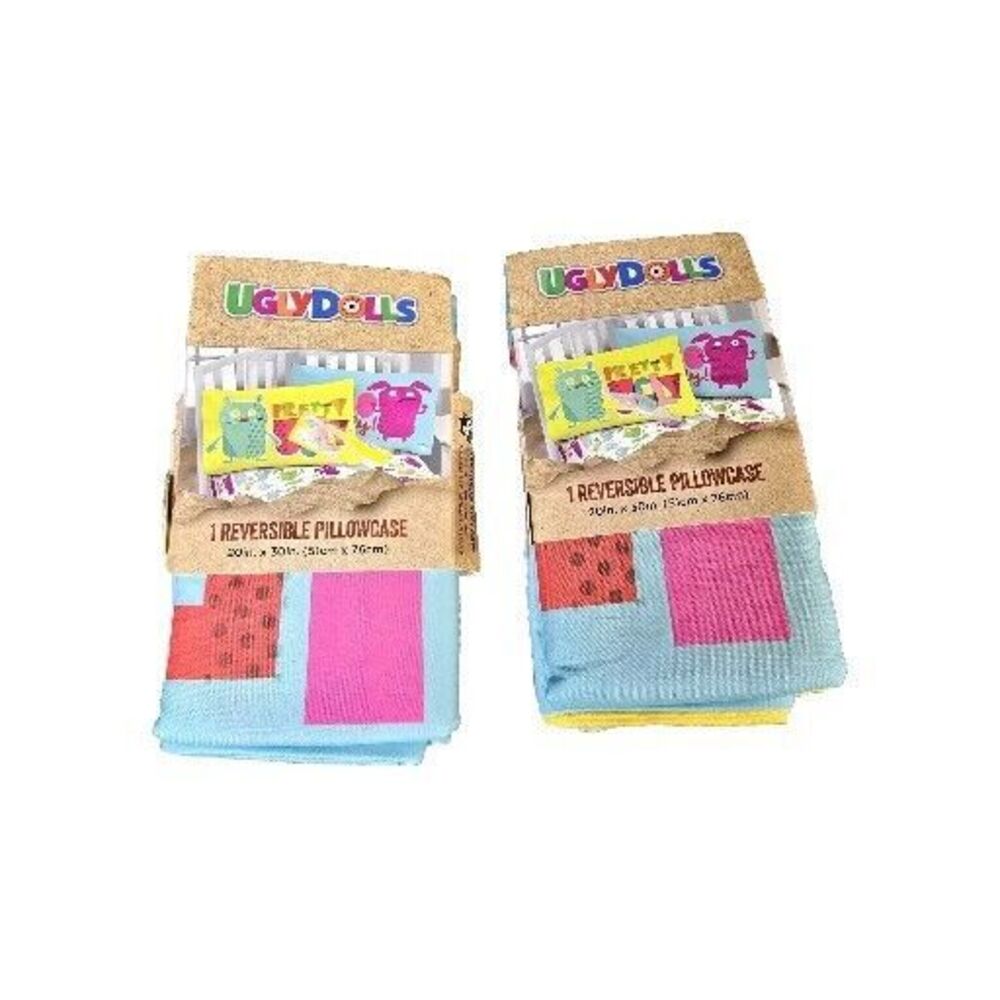 2 Ugly Doll Reversible Pillowcases 20 X 30 In. New Deadstock Y2K‎
